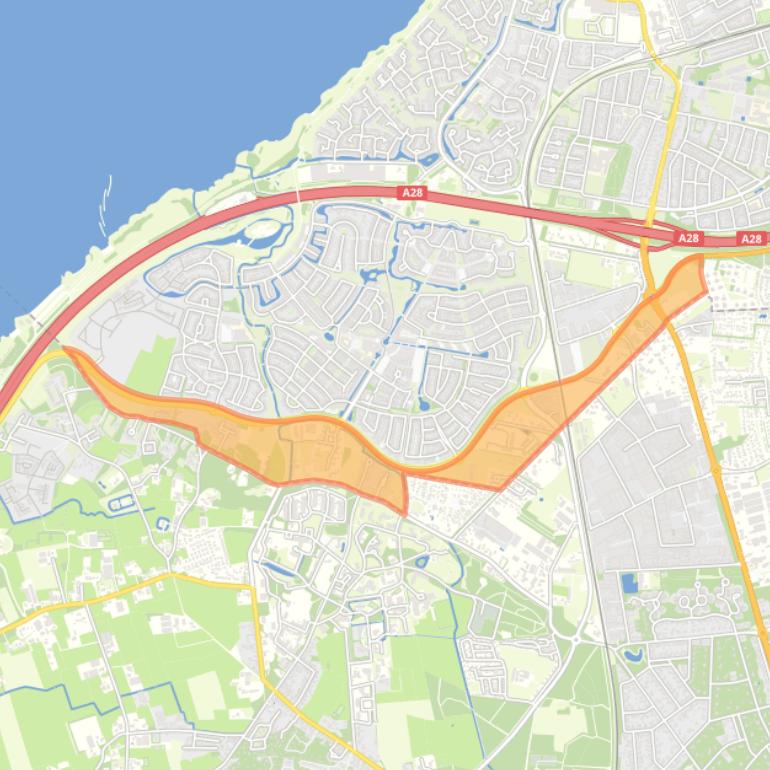 Kaart van de buurt Groene Zoom.