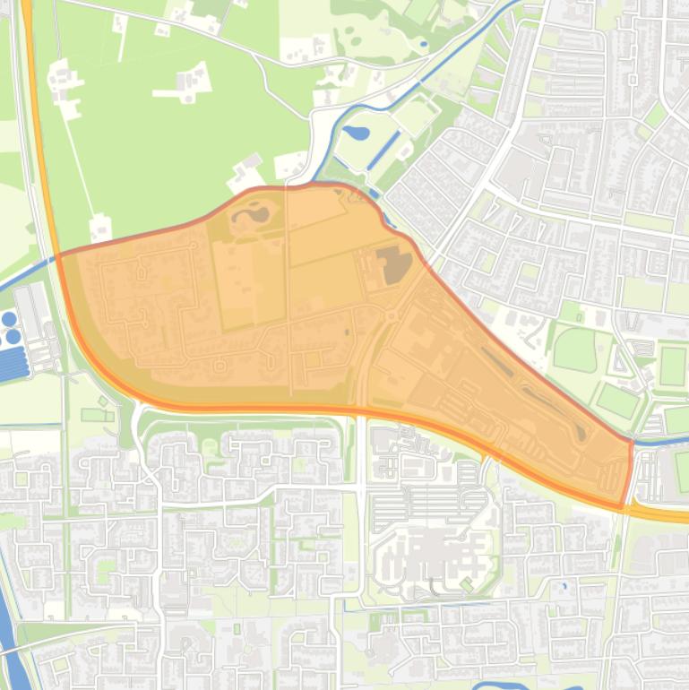 Kaart van de buurt Groeneveld.