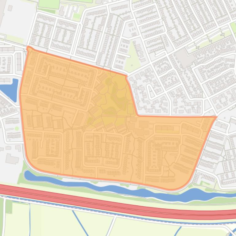 Kaart van de buurt Groenewoud Midden.