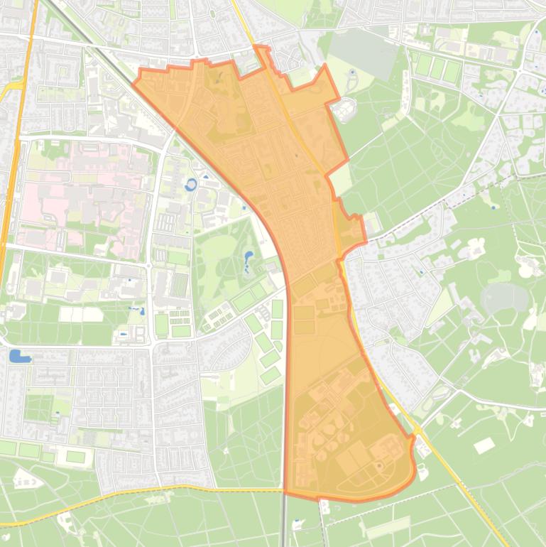 Kaart van de buurt Groenewoud.