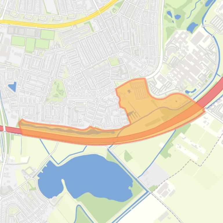 Kaart van de buurt Groenewoud Zuid.