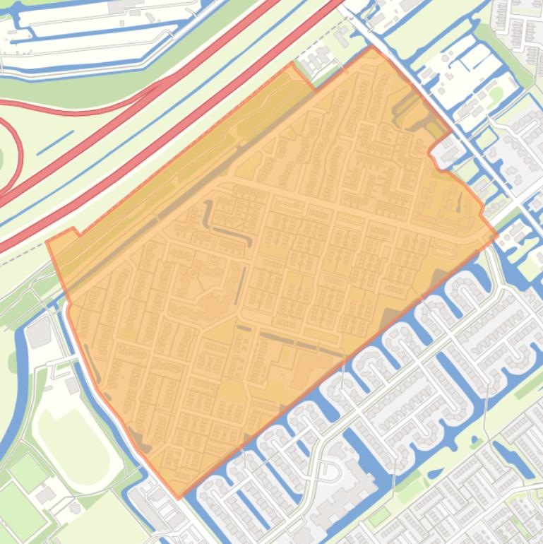 Kaart van de buurt Groenhovenkwartier.