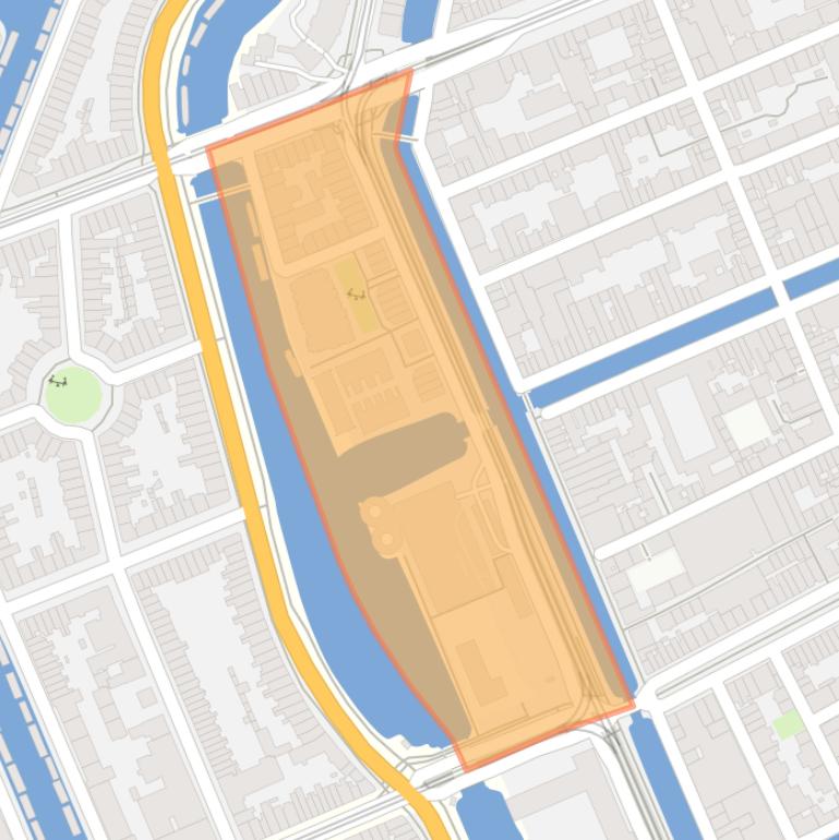 Kaart van de Groenmarktkadebuurt.