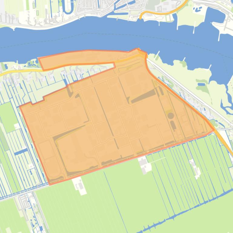 Kaart van de buurt Groot-Ammers-Gelkenes.