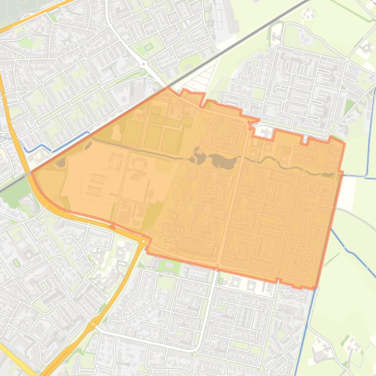 Kaart van de buurt Groot Driene Noord.
