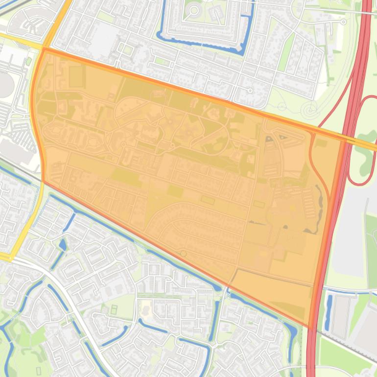 Kaart van de buurt Groot Zonnehoeve.