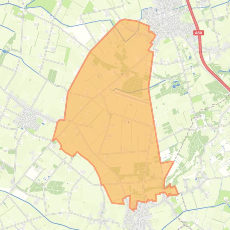 Kaart van de buurt Groote Heide.