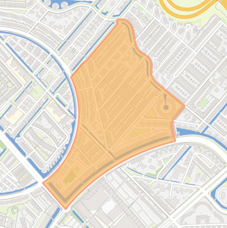 Kaart van de buurt Groote Kreek en omgeving.