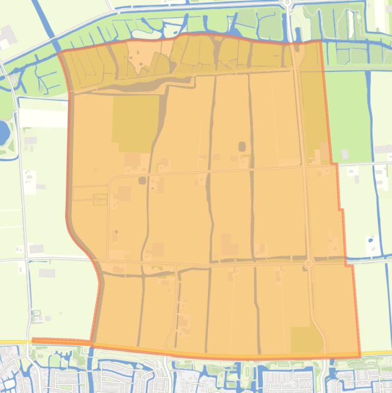 Kaart van de buurt Grootebroek buitengebied noord.