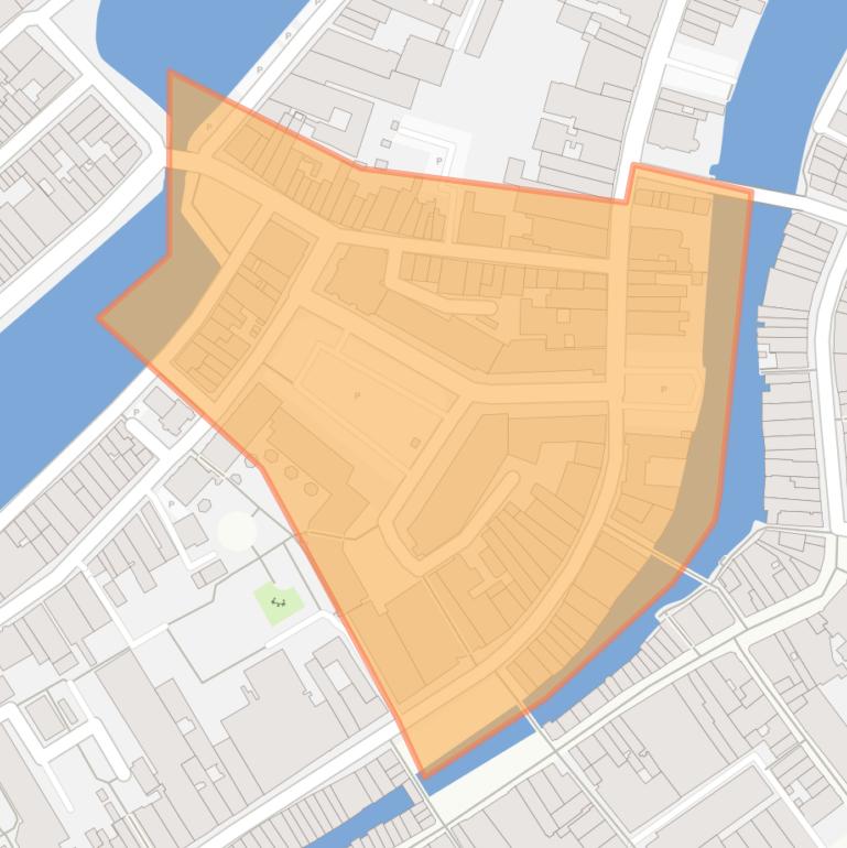 Kaart van de buurt Grote Markt en omgeving.