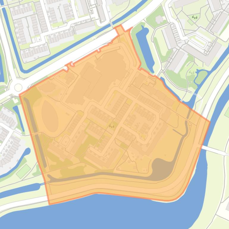 Kaart van de Grote Waal - Buurt 13 04.