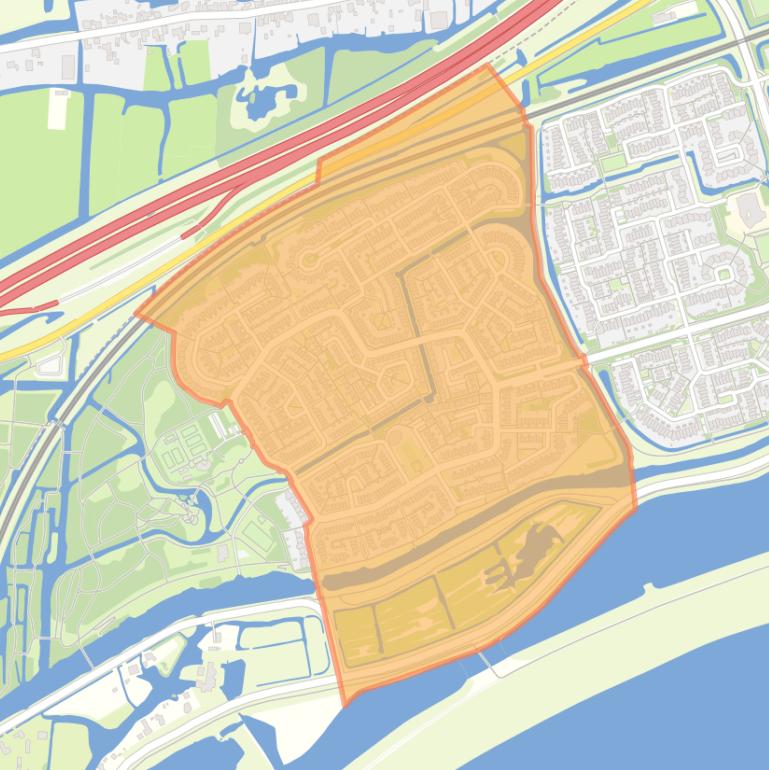 Kaart van de Grote Waal - Buurt 13 07.