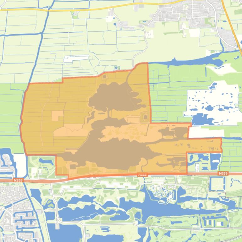 Kaart van de buurt Grote Wielen.