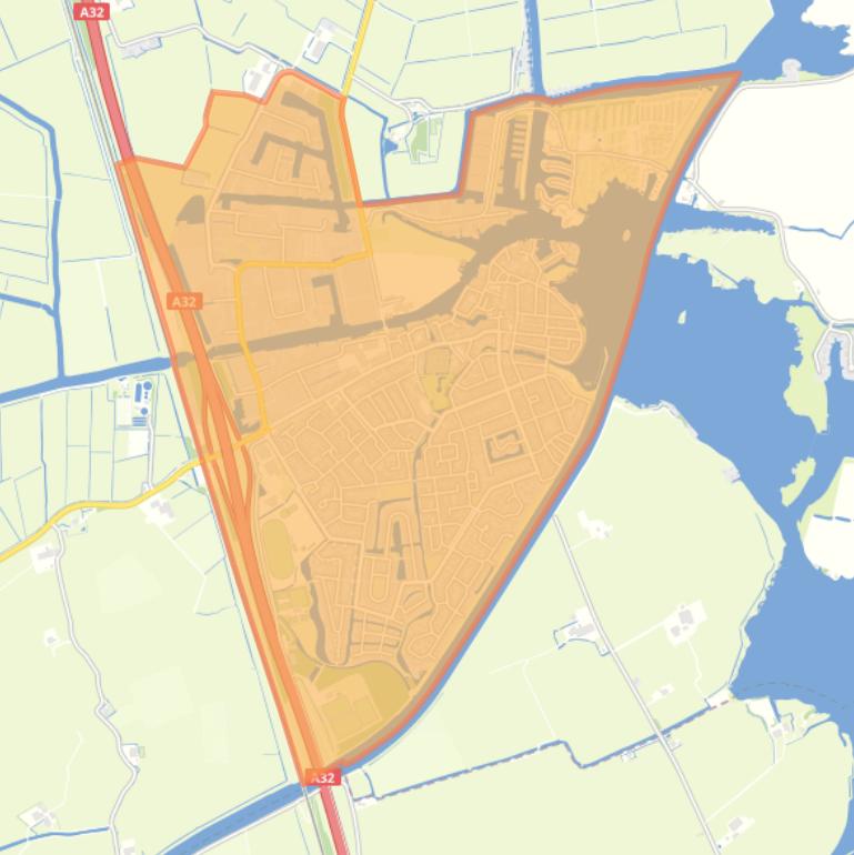 Kaart van de buurt Grou.