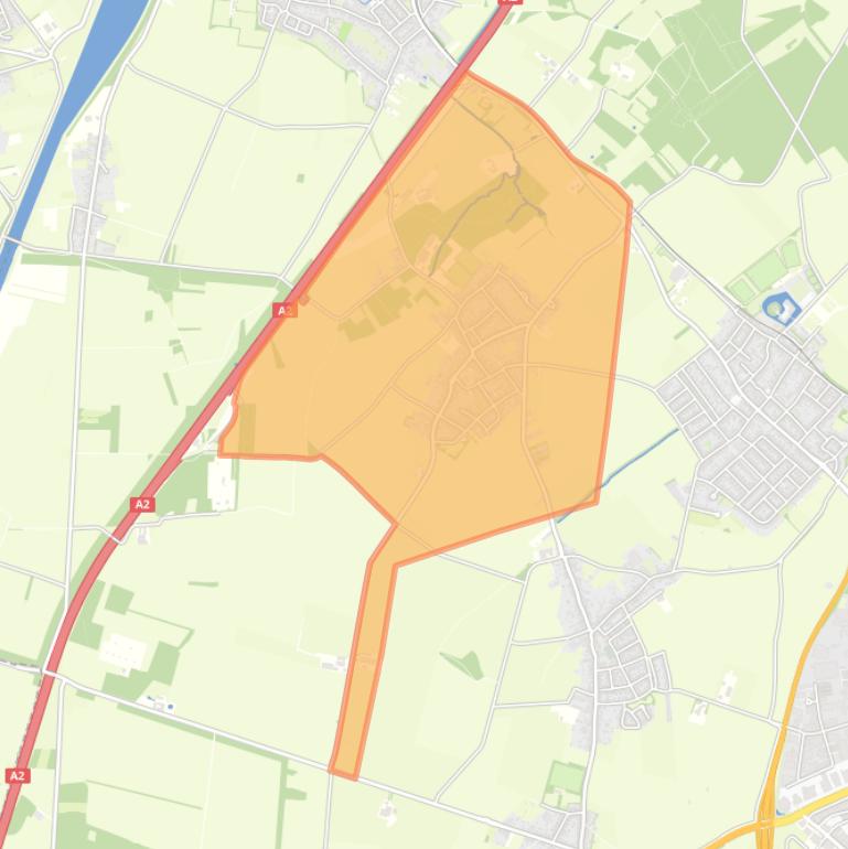 Kaart van de buurt Guttecoven.