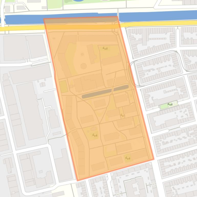 Kaart van de buurt GWL-terrein.