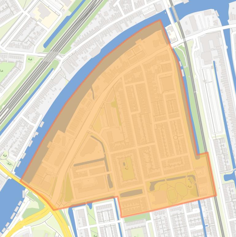 Kaart van de buurt Haagweg-Noord.