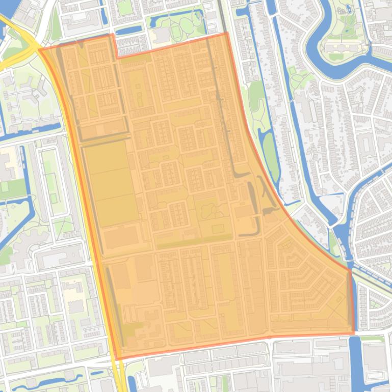 Kaart van de buurt Haagweg-Zuid.