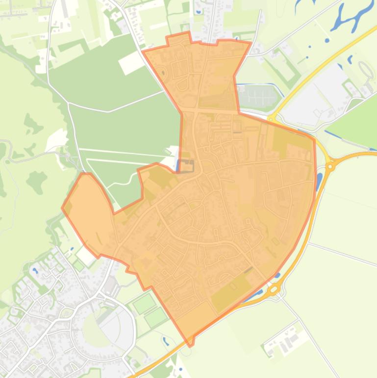 Kaart van de buurt Haamstede.