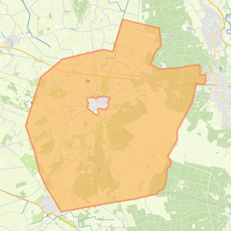 Kaart van de buurt Haarle.