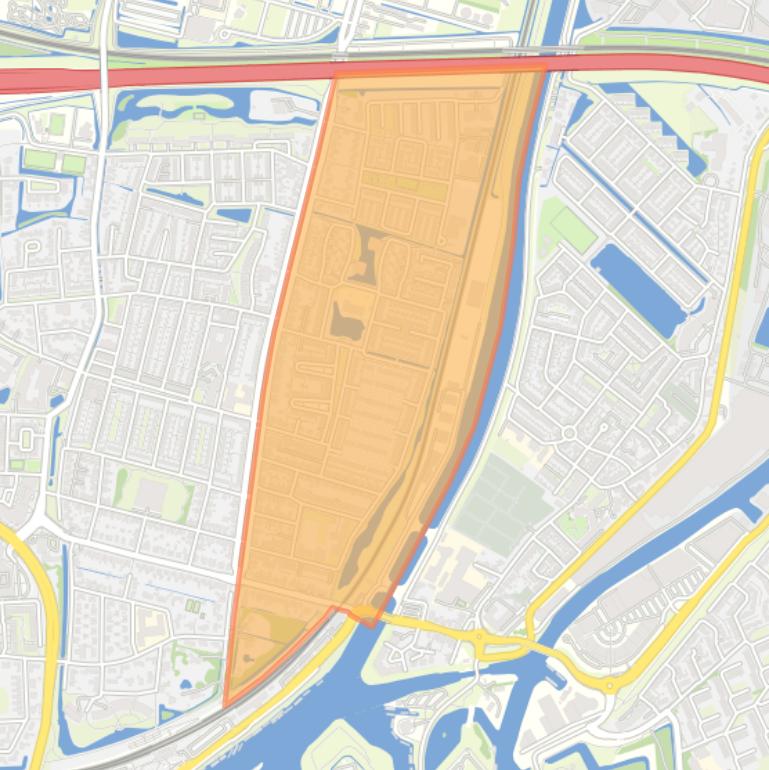 Kaart van de buurt Haarwijk Oost.