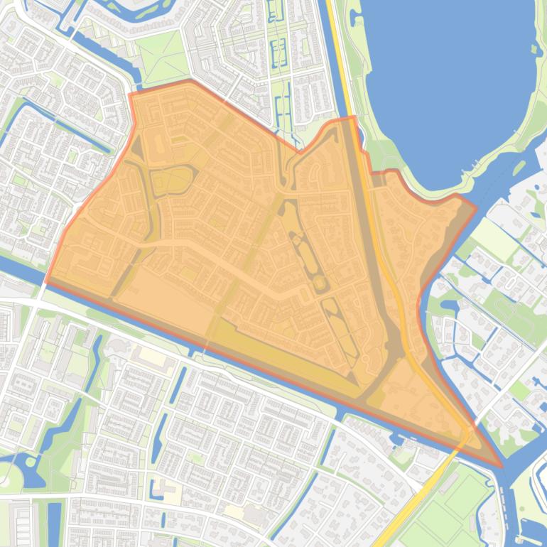 Kaart van de buurt Haaswijk-Oost.