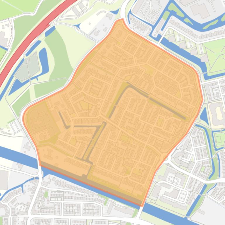 Kaart van de buurt Haaswijk-West.