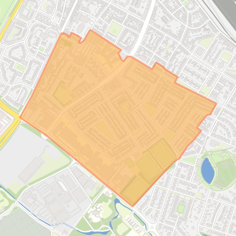 Kaart van de buurt Hagerhof-Oost.