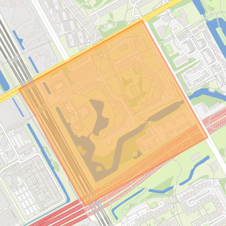 Kaart van de buurt Hakfort/Huigenbos.