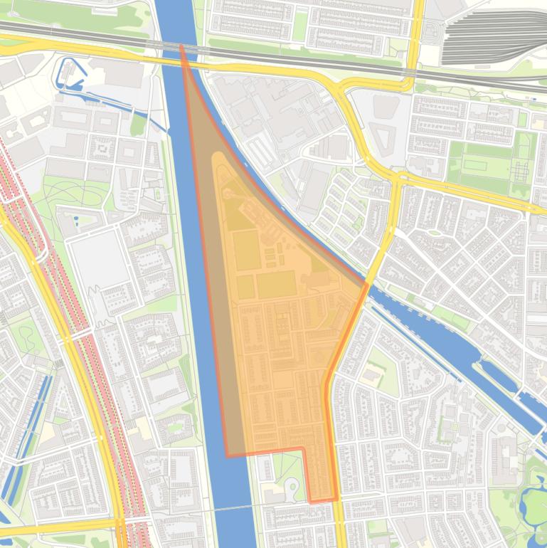 Kaart van de buurt Halve Maan-Noord.