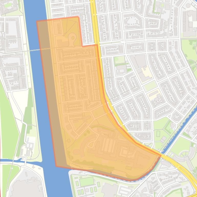 Kaart van de buurt Halve Maan-Zuid.