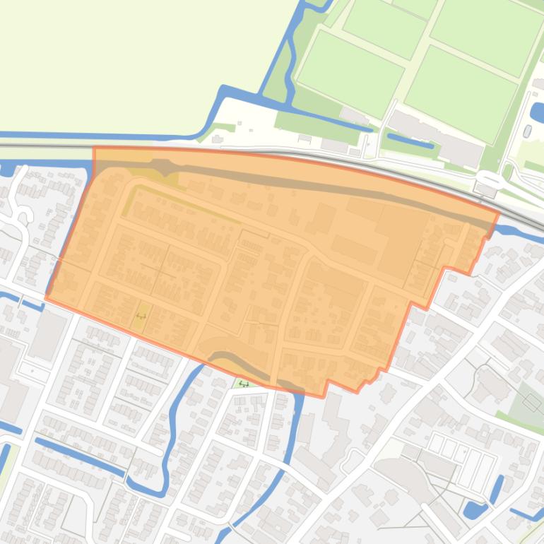 Kaart van de buurt Handelskade en omgeving.