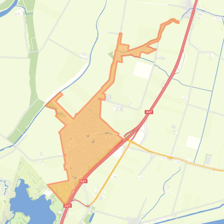 Kaart van de buurt Hank.