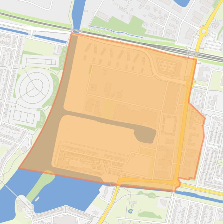 Kaart van de buurt Hanzekwartier.