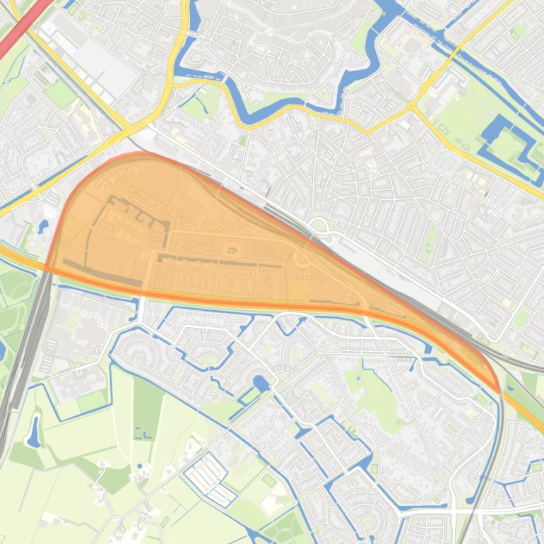 Kaart van de buurt Hanzeland.