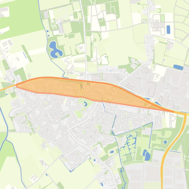 Kaart van de buurt Hapert Noord.