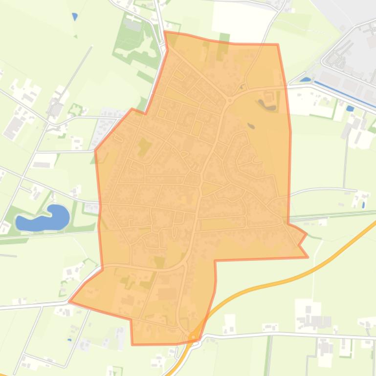 Kaart van de buurt Haps kern.