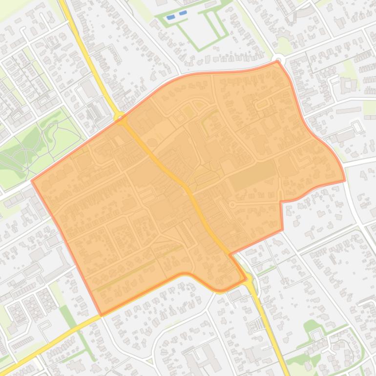 Kaart van de buurt Haren-Centrum.