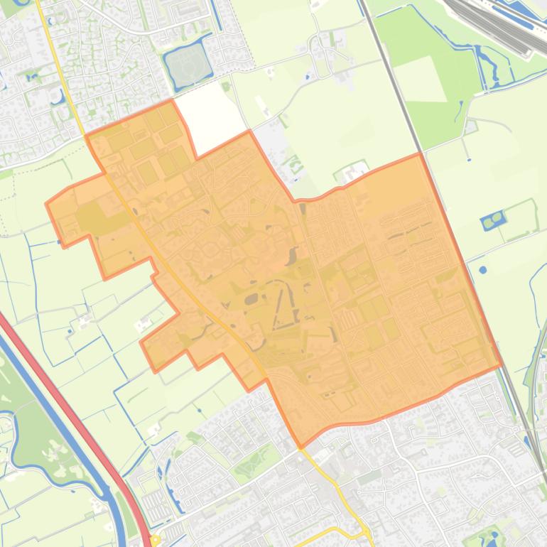 Kaart van de buurt Haren-Noord.