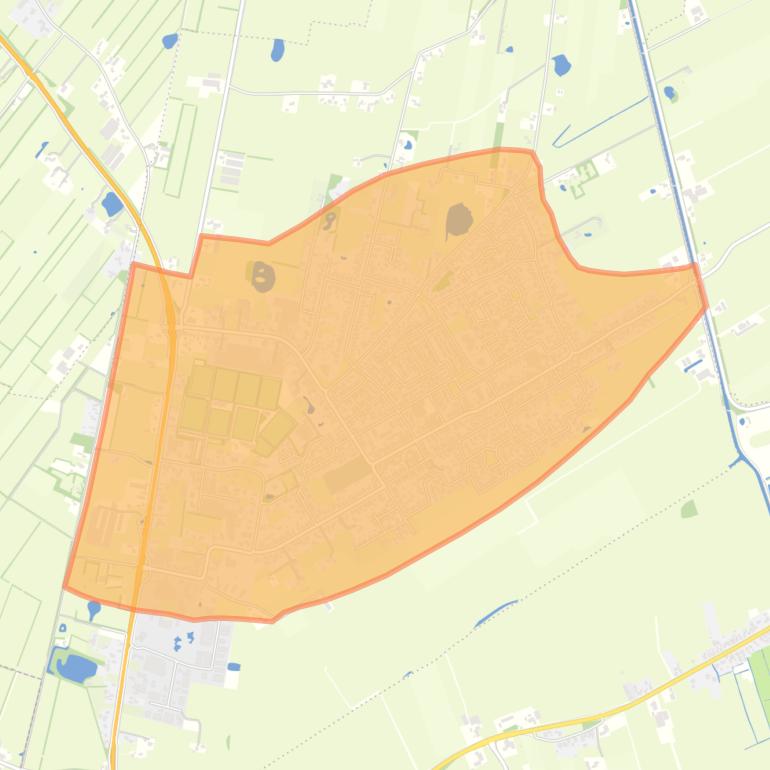 Kaart van de buurt Harkema.