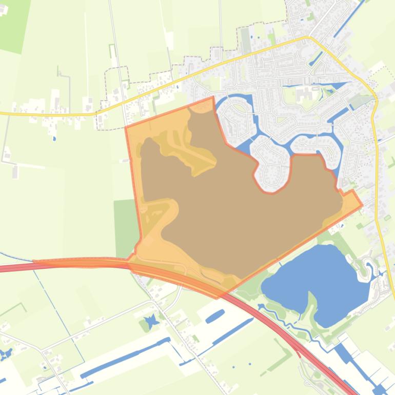 Kaart van de buurt Harkstede Recreatiegebied.