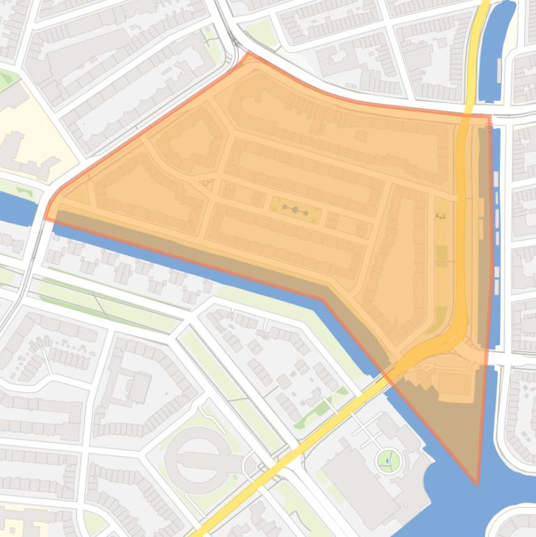 Kaart van de Harmoniehofbuurt.