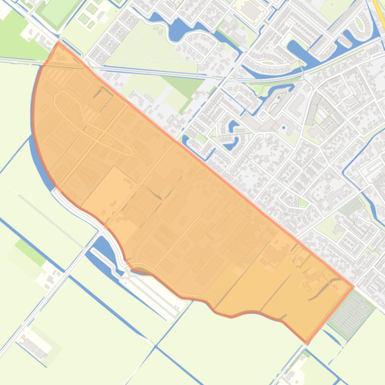 Kaart van de buurt Harregat.