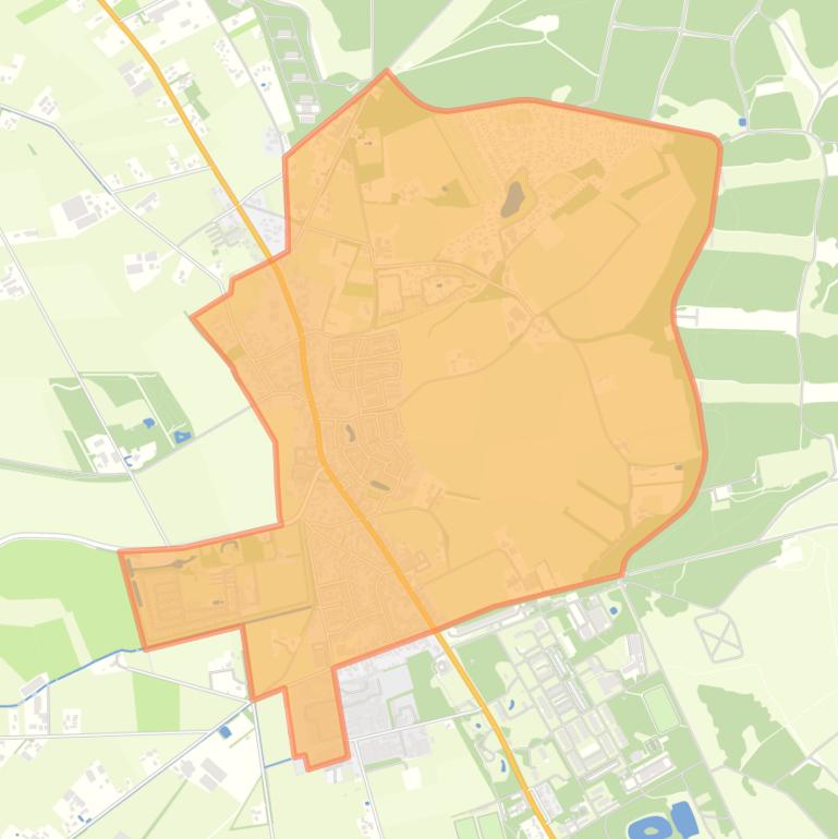 Kaart van de buurt Harskamp dorp.