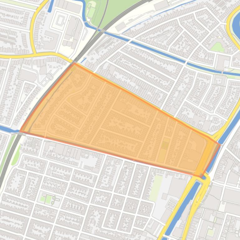 Kaart van de Hasselaersbuurt.