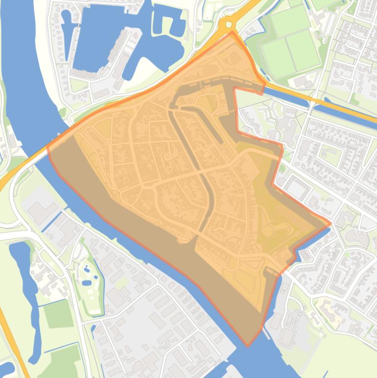 Kaart van de buurt Hasselt Kern.