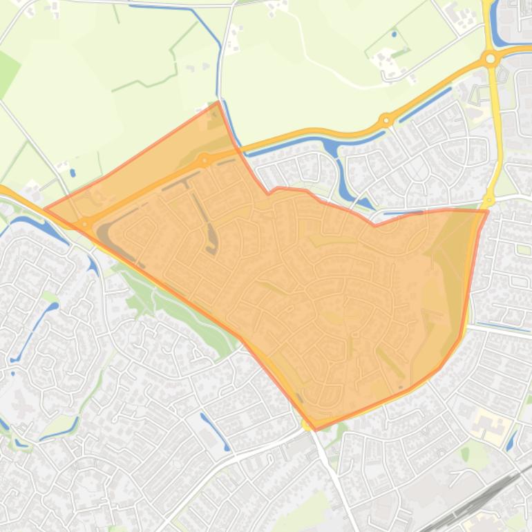 Kaart van de buurt Hassinkbrink.