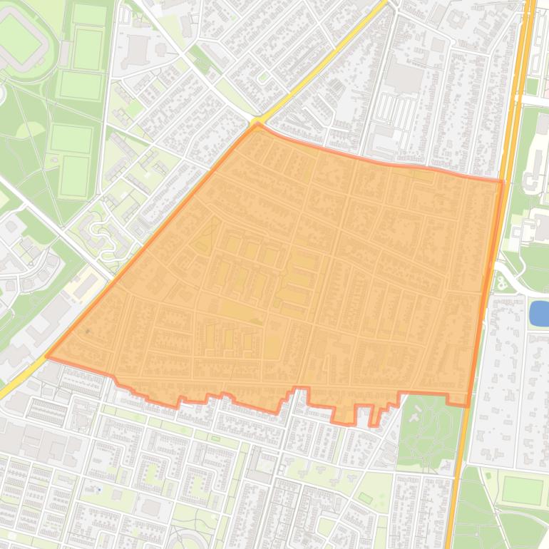 Kaart van de buurt Hatertse Hei.