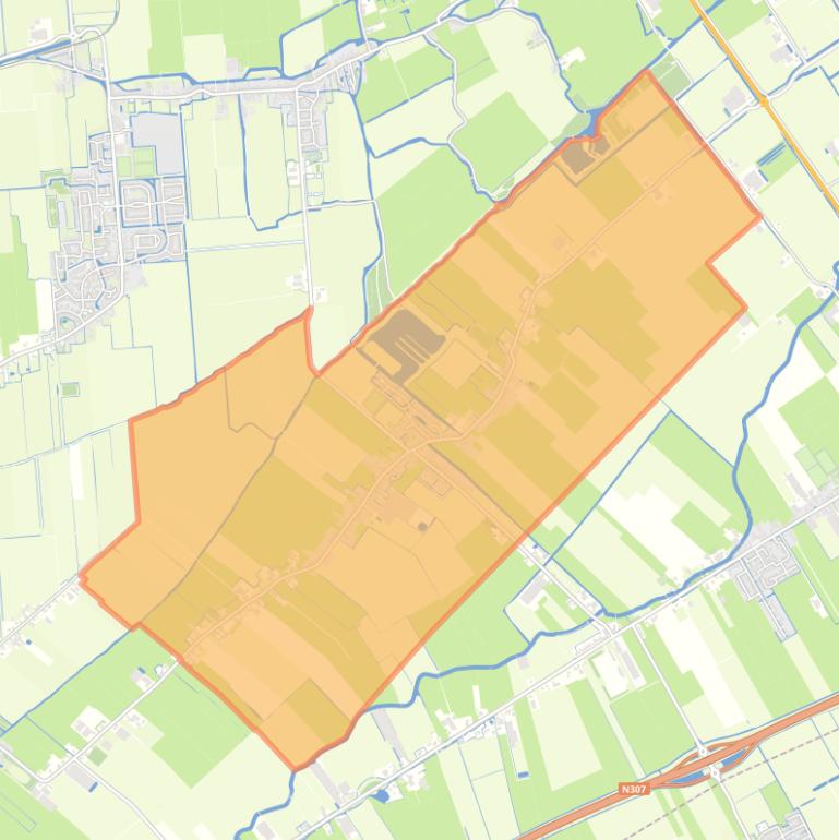 Kaart van de buurt Hauwert.