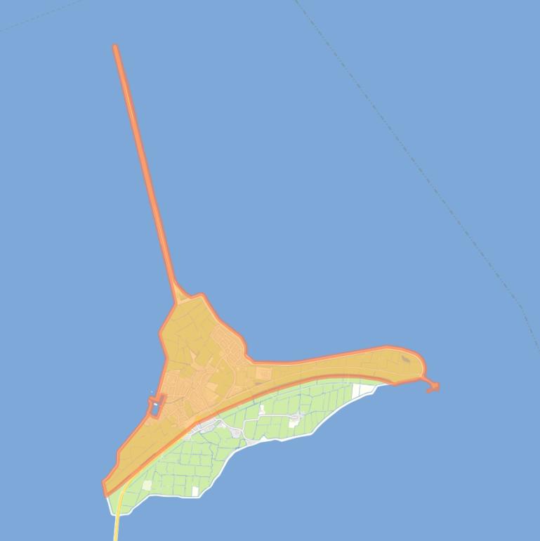 Kaart van de Havenbuurt en Kerkbuurt.